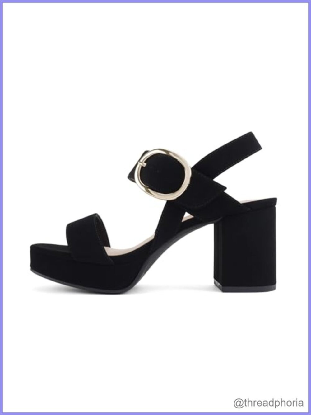 Square Toe High Heel Dress Sandal with Buckle Strap